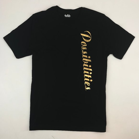 LKL Graphics Tops - Possibilities, Short Sleeve T-Shirt, Unisex, Black, Size XL, NEW WITH TAG